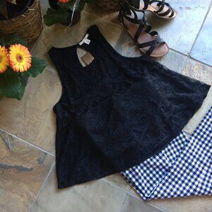 Miami Sleeveless A-Line Lace Top in Black – NEW